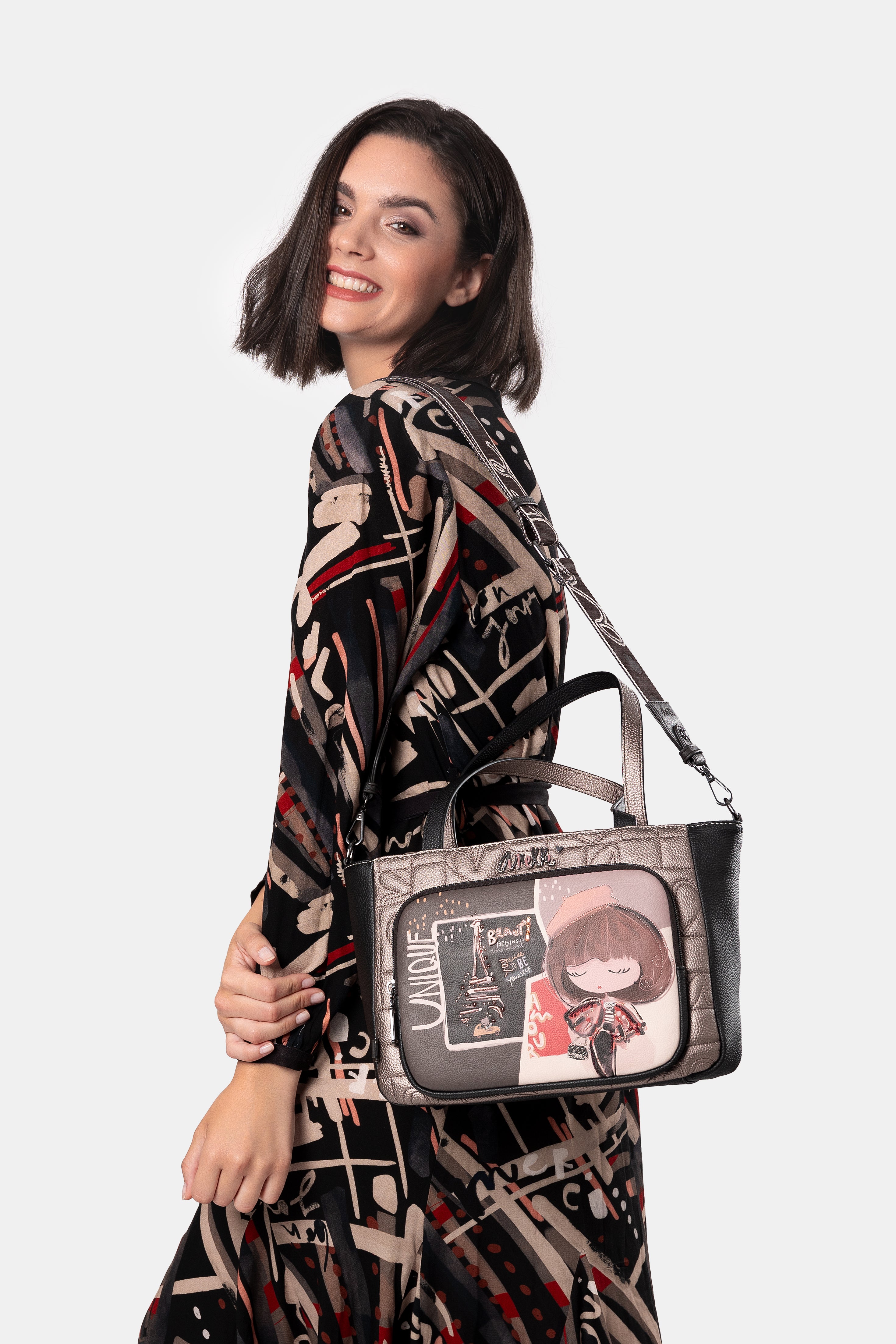 Schultertasche mit Umhängeriemen Mademoiselle