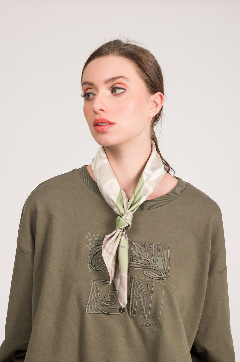 Halstuch Muse-Print quadratisch