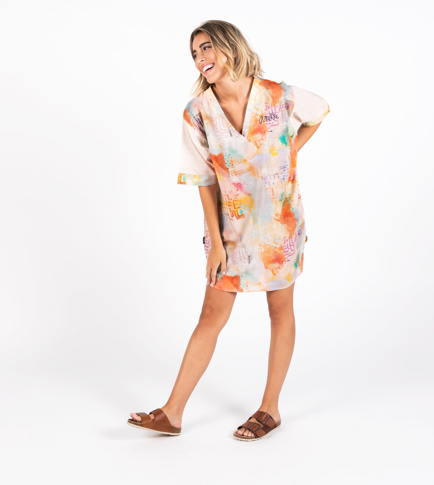 Vestido corto estampado