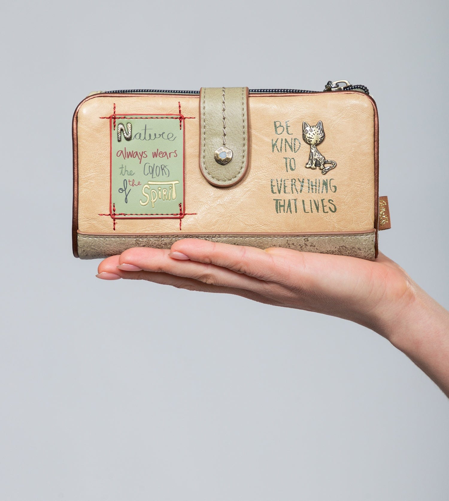 Großes flexibles RFID-Portemonnaie Butterfly