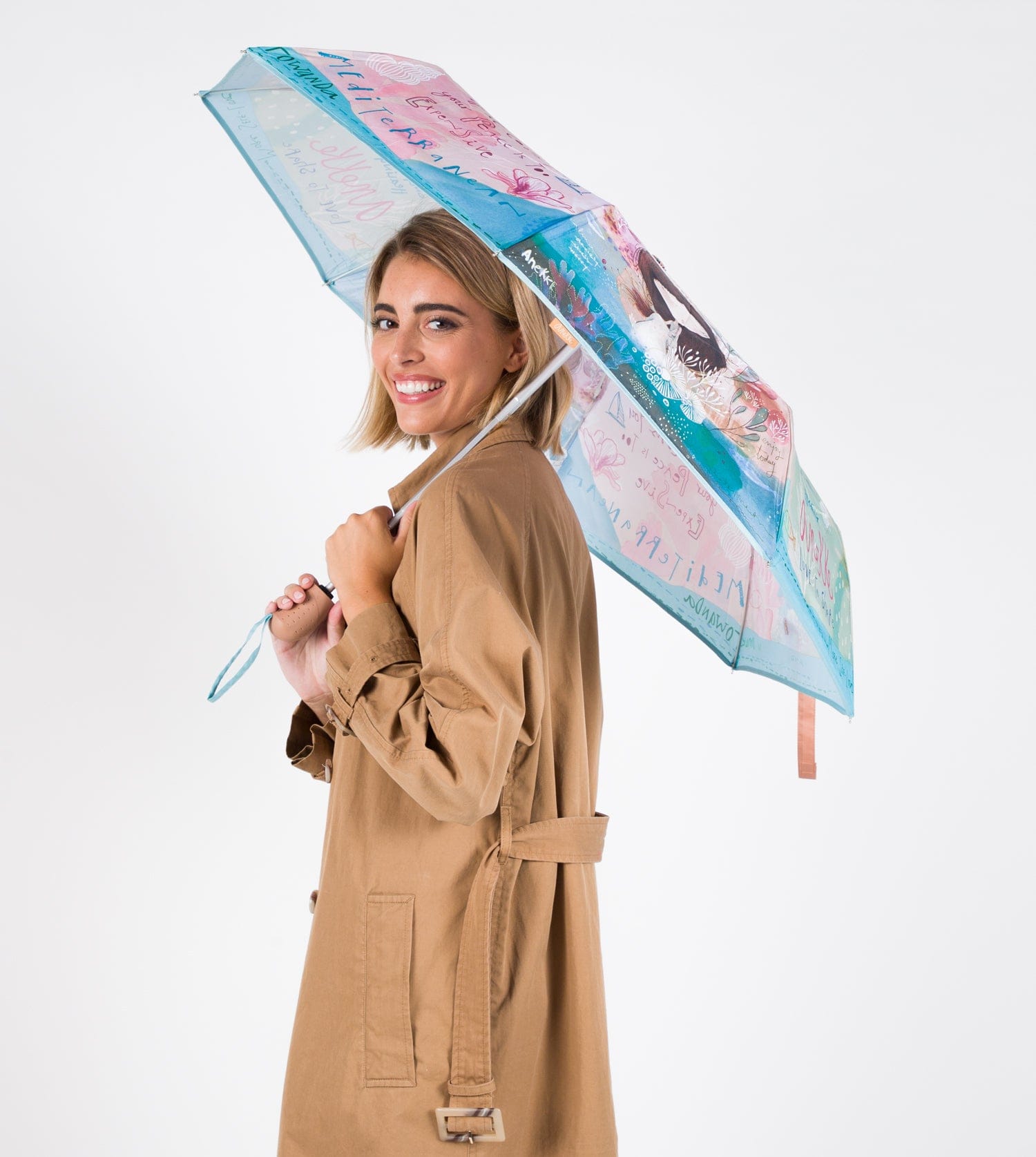 Mediterraner Automatik-Taschenschirm